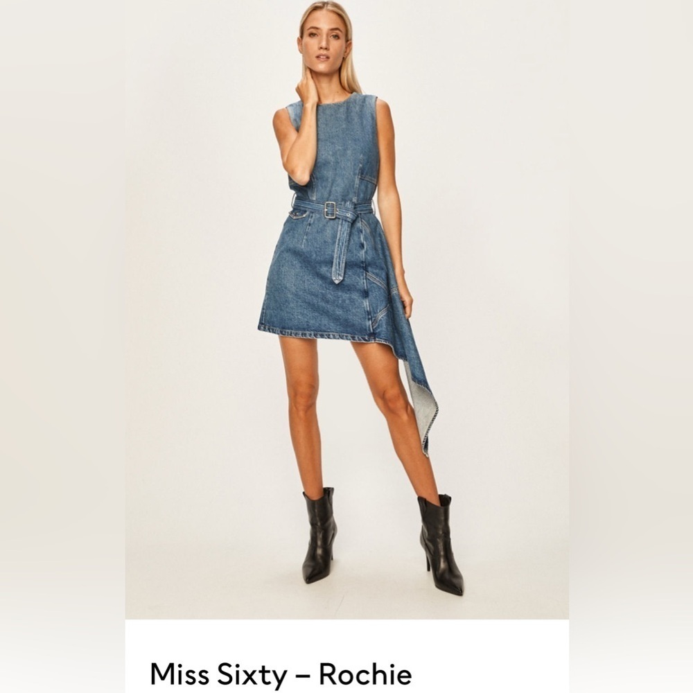 NEW Miss Sixty – Rochie Asymmetrical Denim Dress